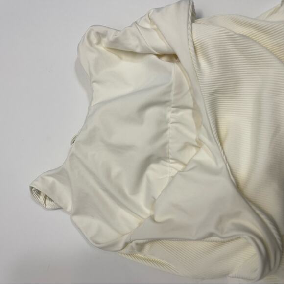 L*Space Ribbed Phoebe One Piece Swimsuit Cream White - Picture 12 of 15